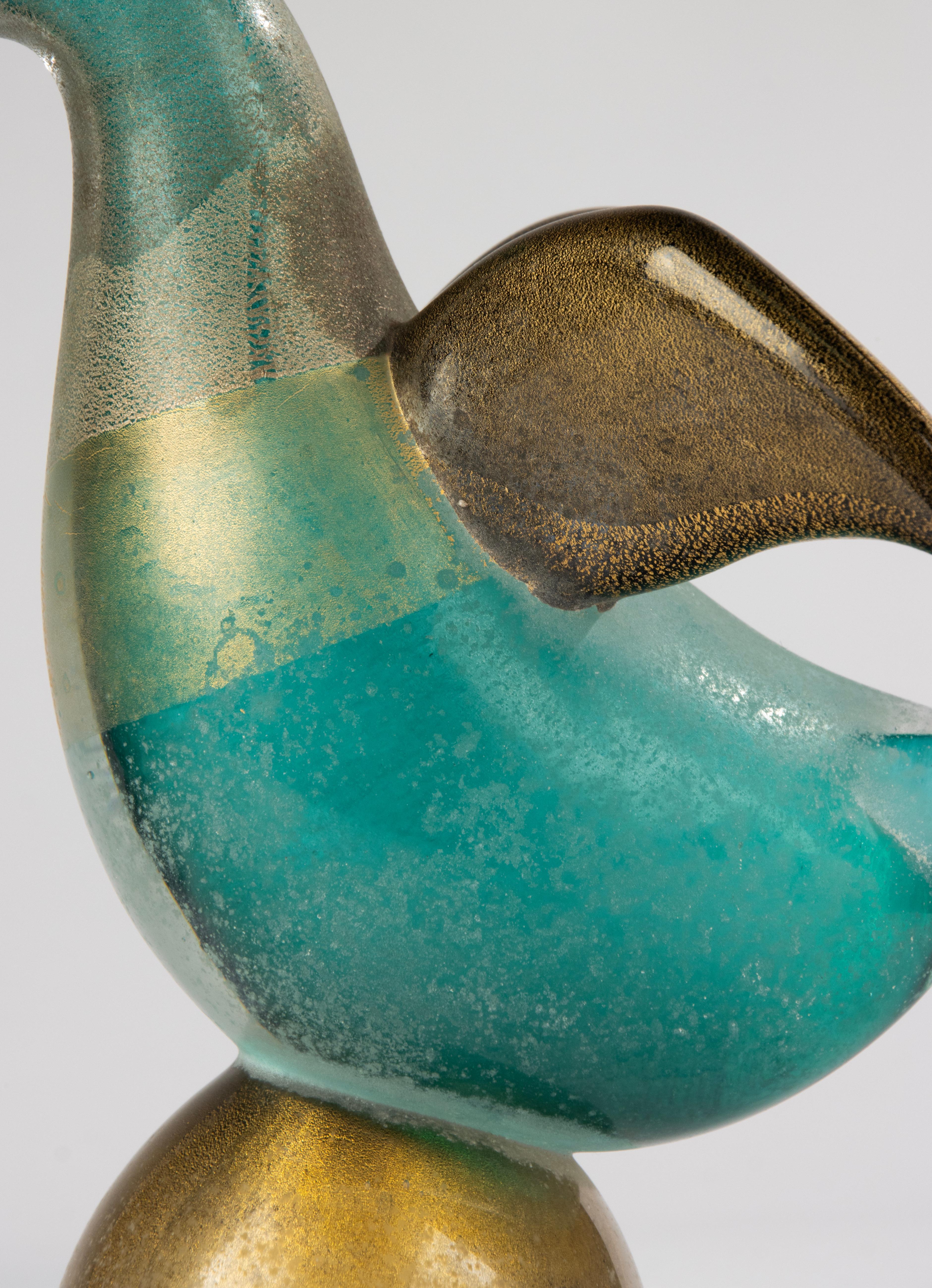 Ensemble de 2 figurines en verre d'art de la fin du 20e siècle - Canards - Cenedese Murano Bon état - En vente à Casteren, Noord-Brabant