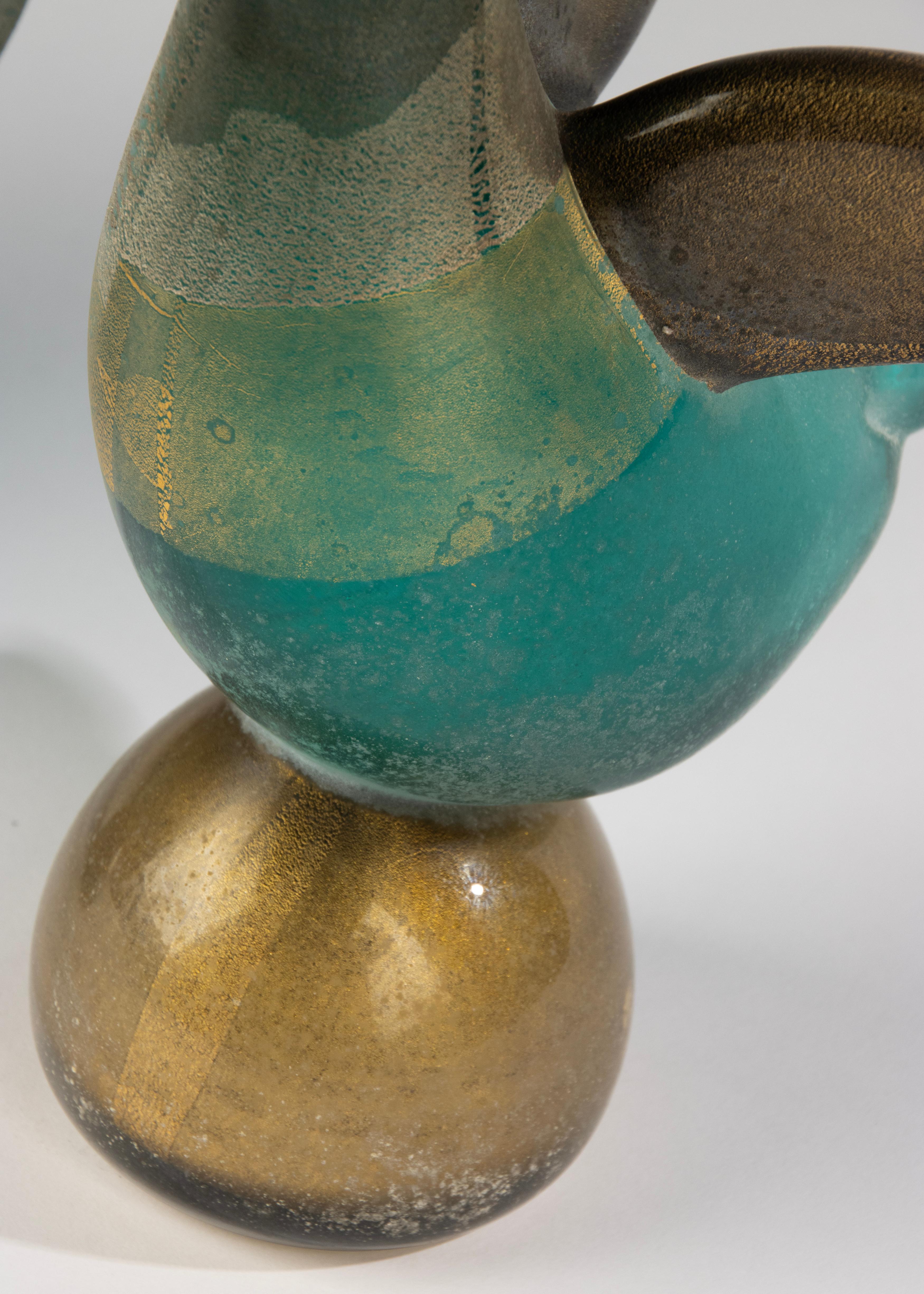 Ensemble de 2 figurines en verre d'art de la fin du 20e siècle - Canards - Cenedese Murano en vente 1