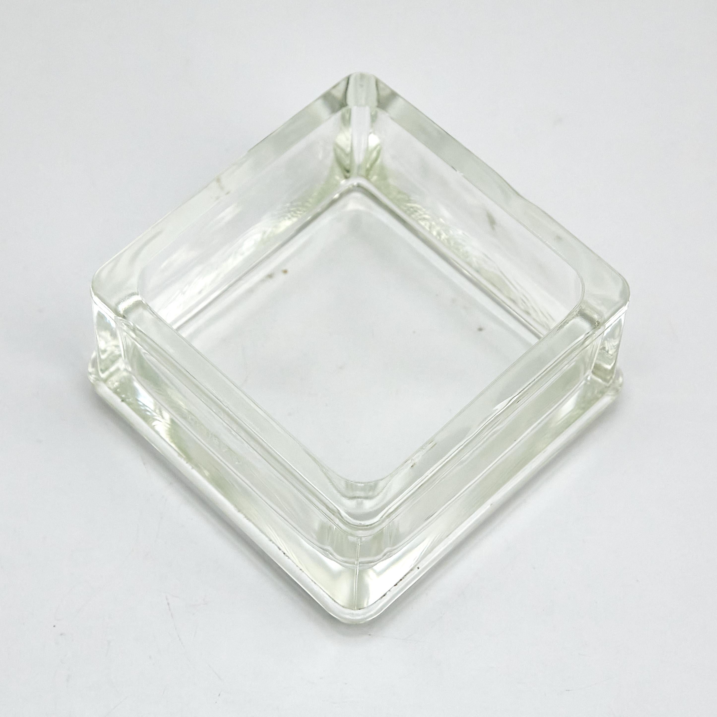 Glass Set of 2 Le Corbusier, Charlotte Perriand Ashtray for Lumax For Sale