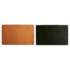 Set of 2 Leather Desk Mats by Henry Wilson