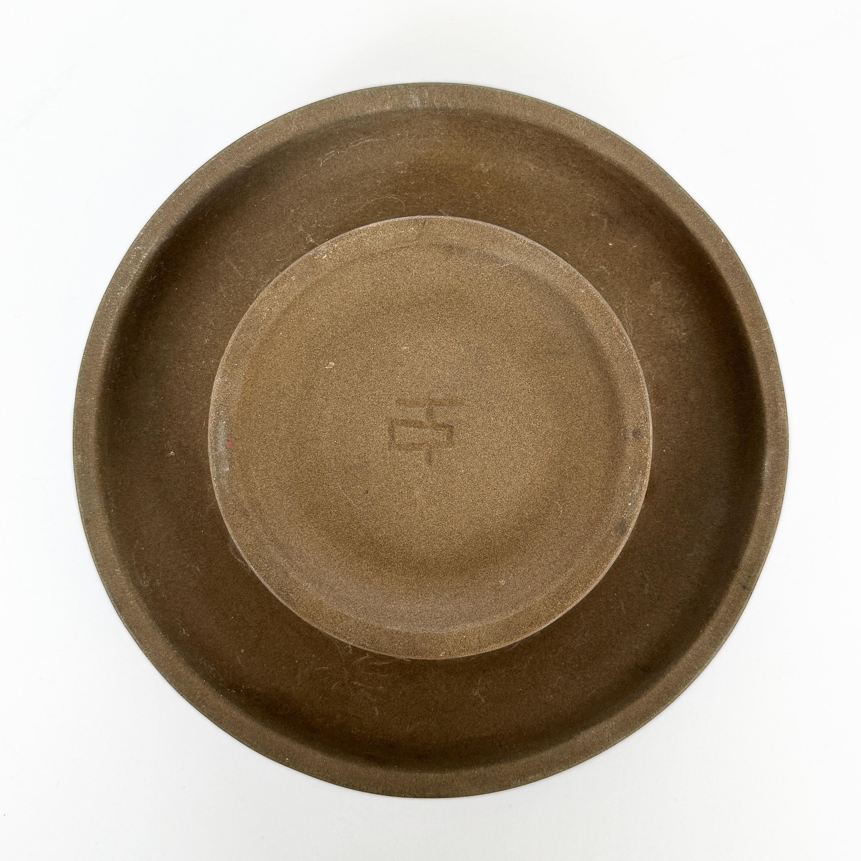 Set of 2 Lee Rosen Cerulean Blue Ceramic Low Bowl for Design Technics For Sale 6