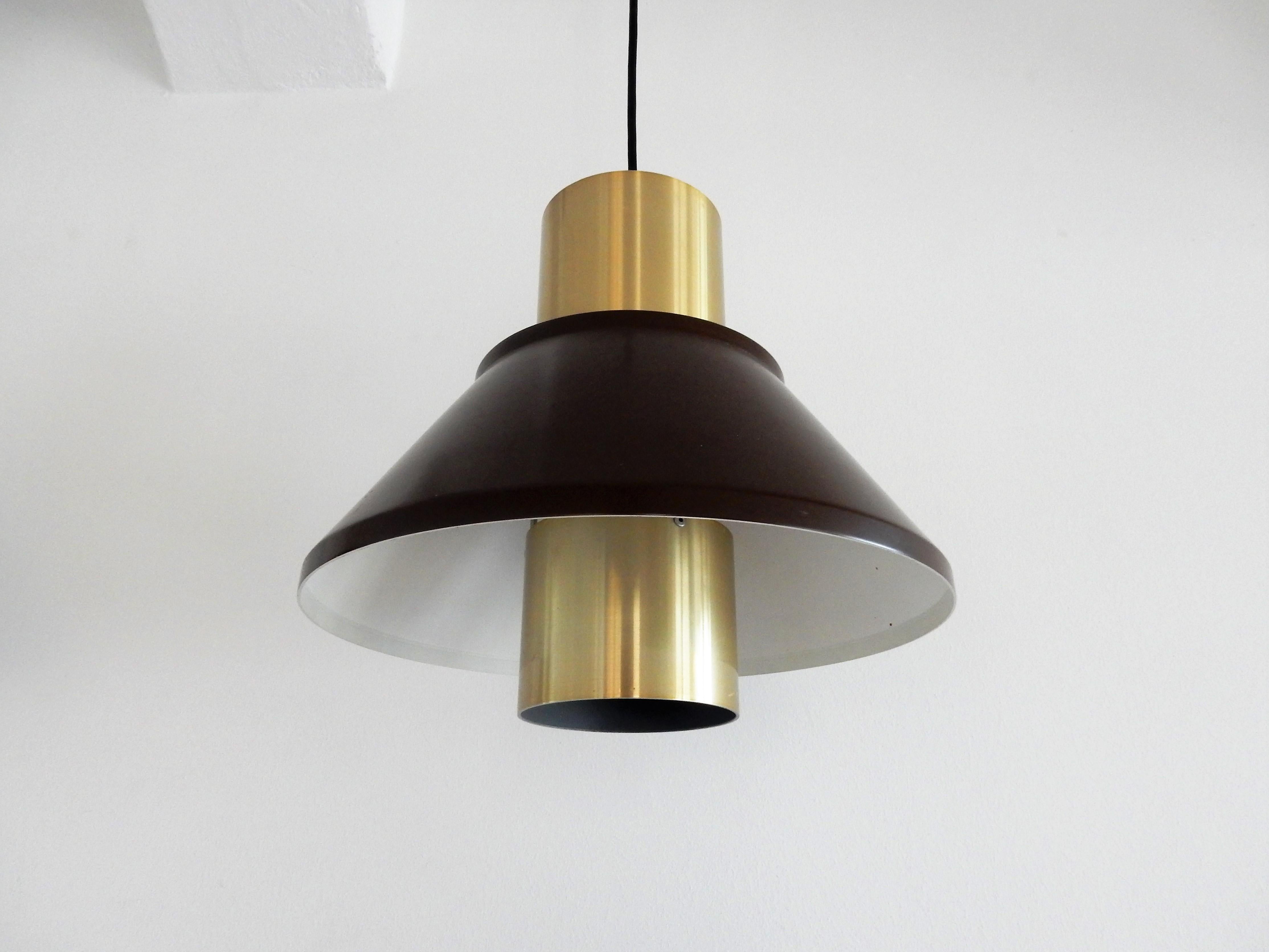 Set of 2 Life pendant lamps by Jo Hammerborg for Fog & Mørup, Denmark, 1970s In Good Condition In Steenwijk, NL