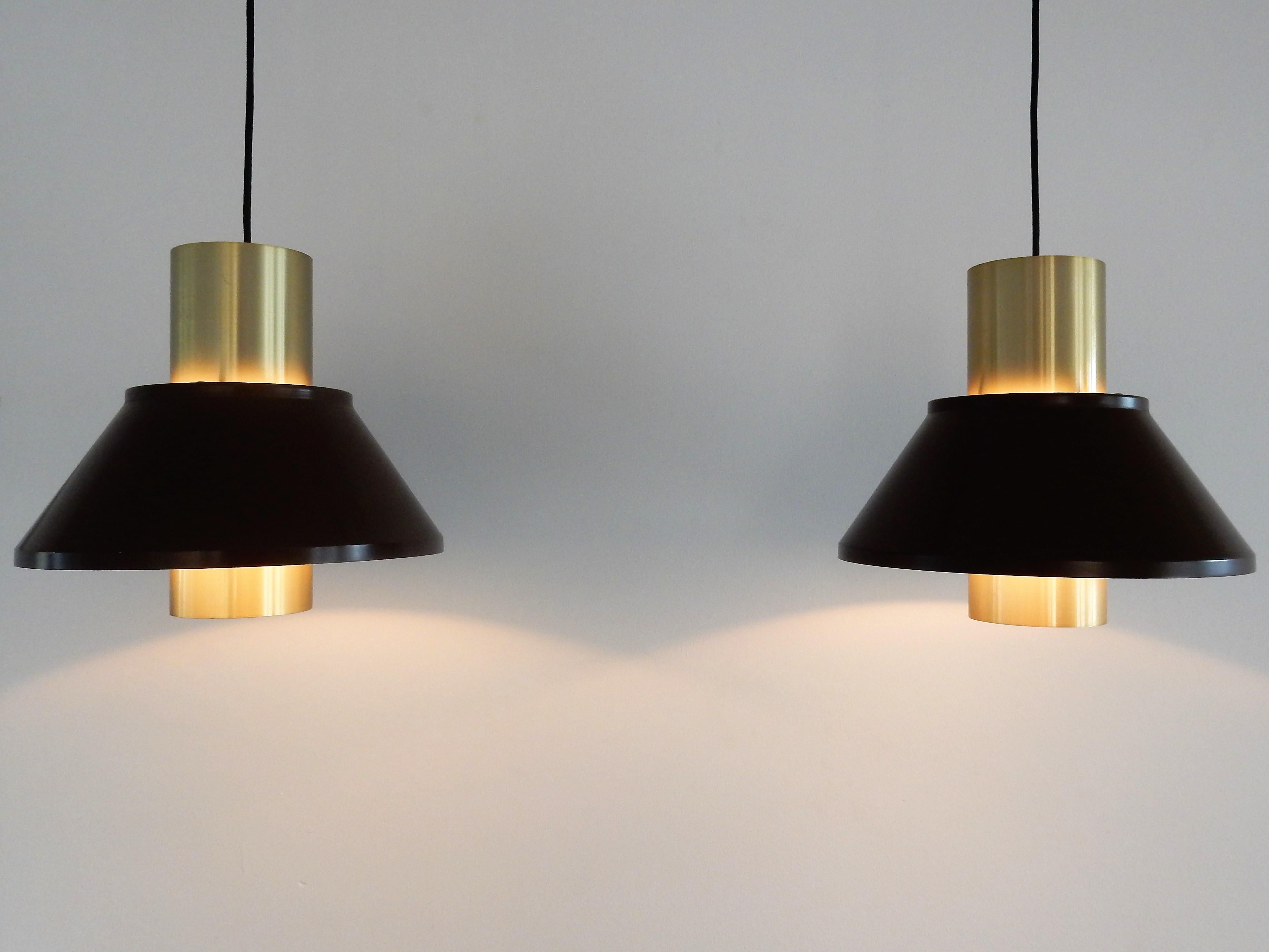 Late 20th Century Set of 2 Life pendant lamps by Jo Hammerborg for Fog & Mørup, Denmark, 1970s