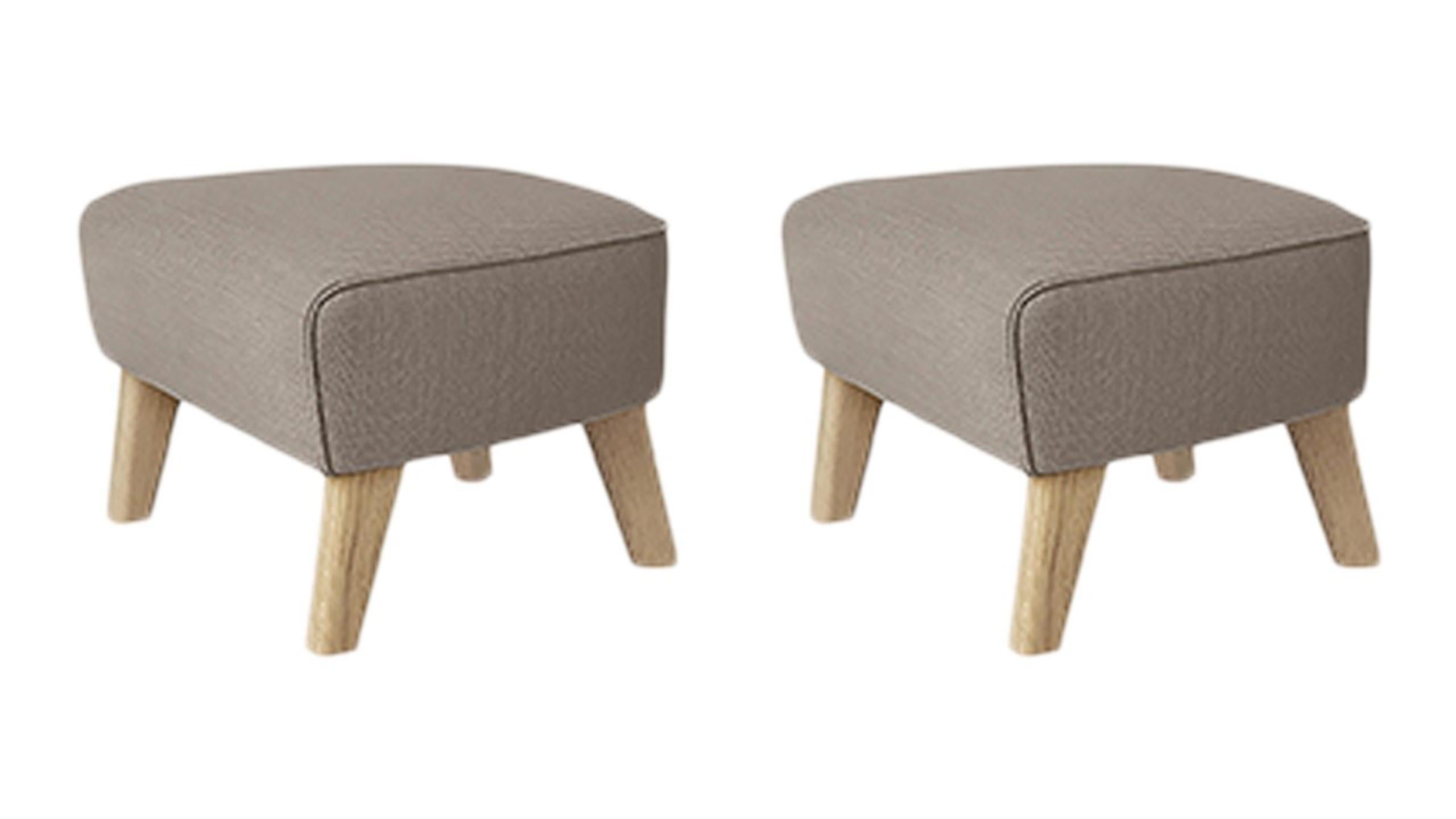 Set of 2 light beige, natural Oak Raf Simons Vidar My Own chair footstool by Lassen
Dimensions: w 56 x d 58 x h 40 cm 
Materials: Textile
Also Available: Other colors available.

The My Own Chair footstool has been designed in the same spirit