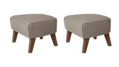 Lote de 2 Silla reposapiés Vidar3 My Own Beige claro, roble ahumado by Lassen