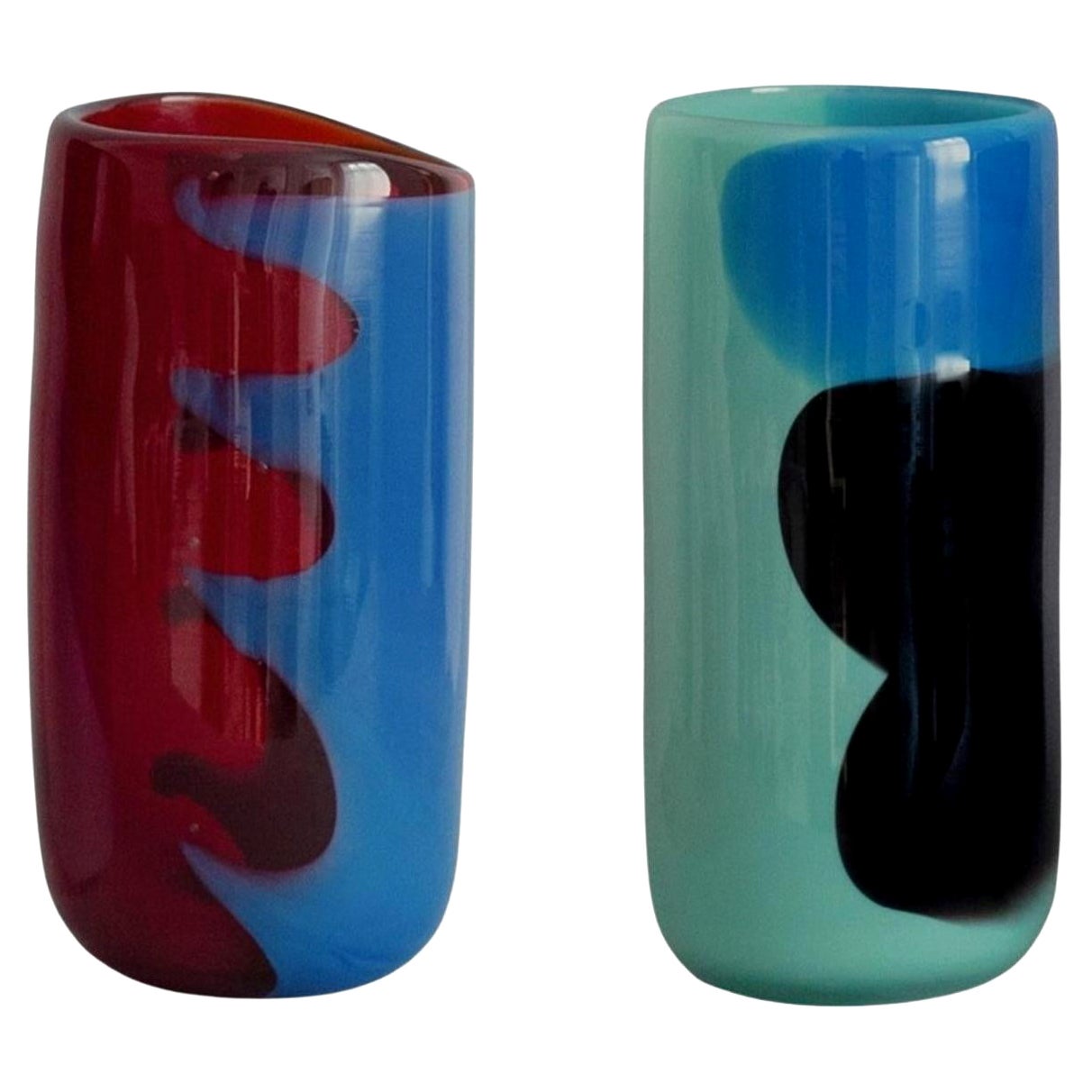 Set aus 2 Lichtlandschaften-Vasen von Derya Arpac im Angebot