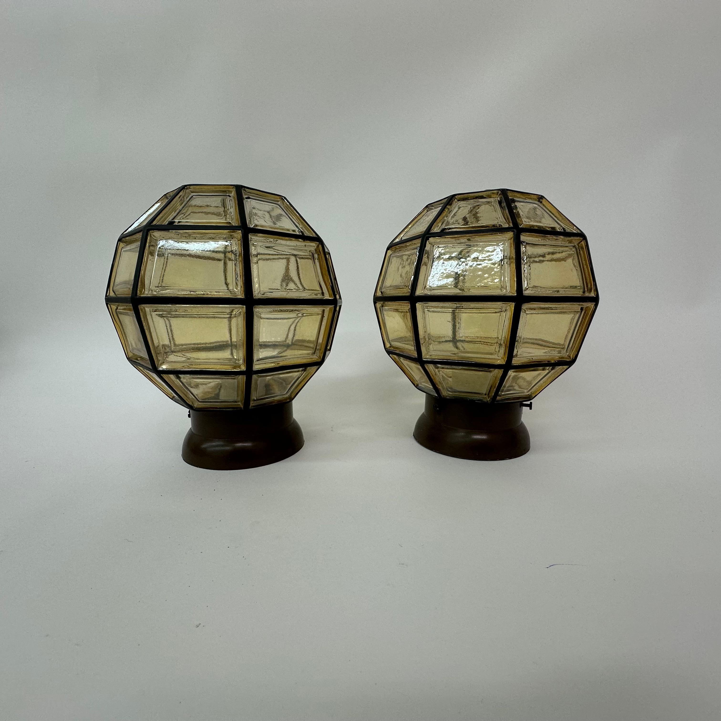 Set of 2 Limburg Glashutte Germany ceiling lamps , 1960’s For Sale 2