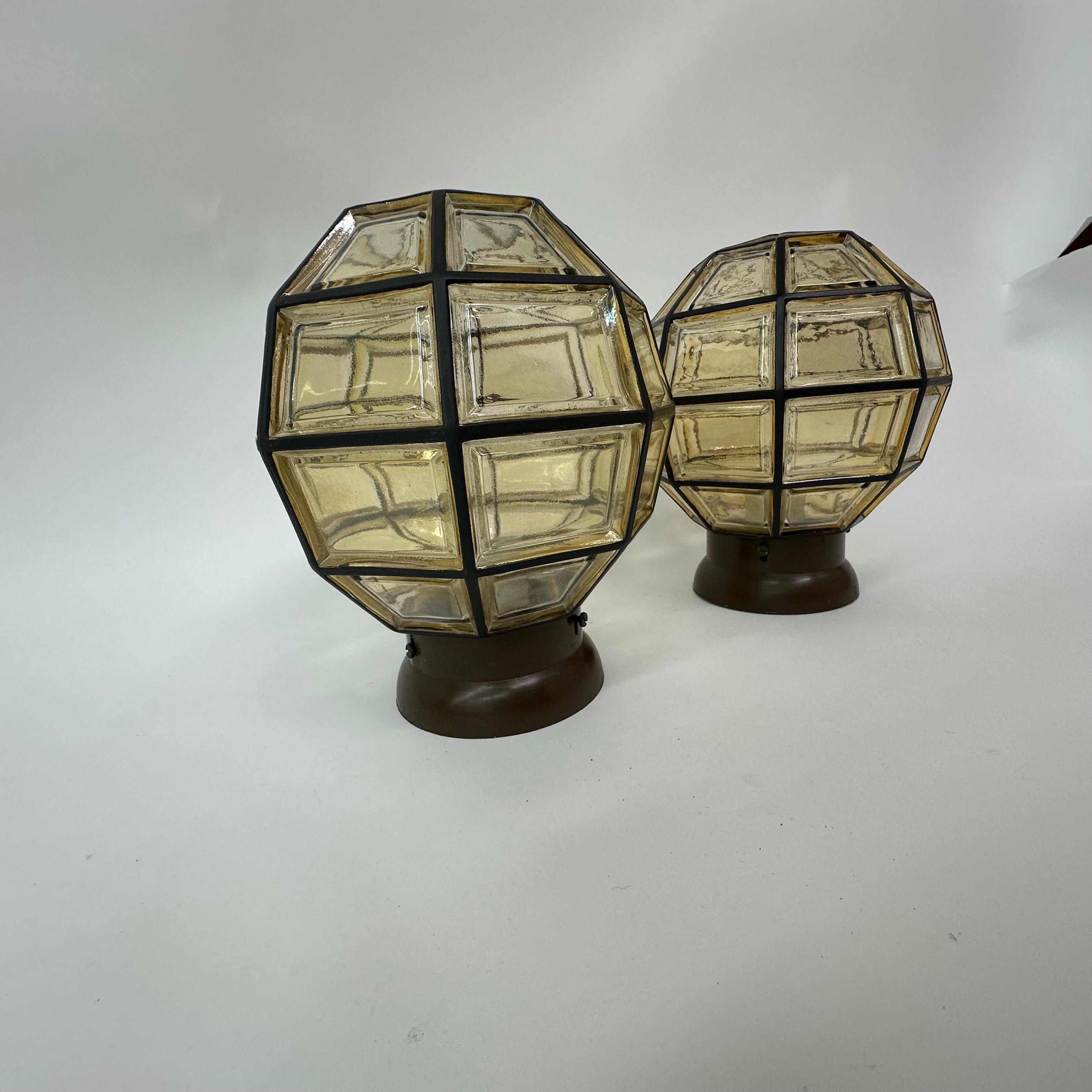 Set of 2 Limburg Glashutte Germany ceiling lamps , 1960’s For Sale 3