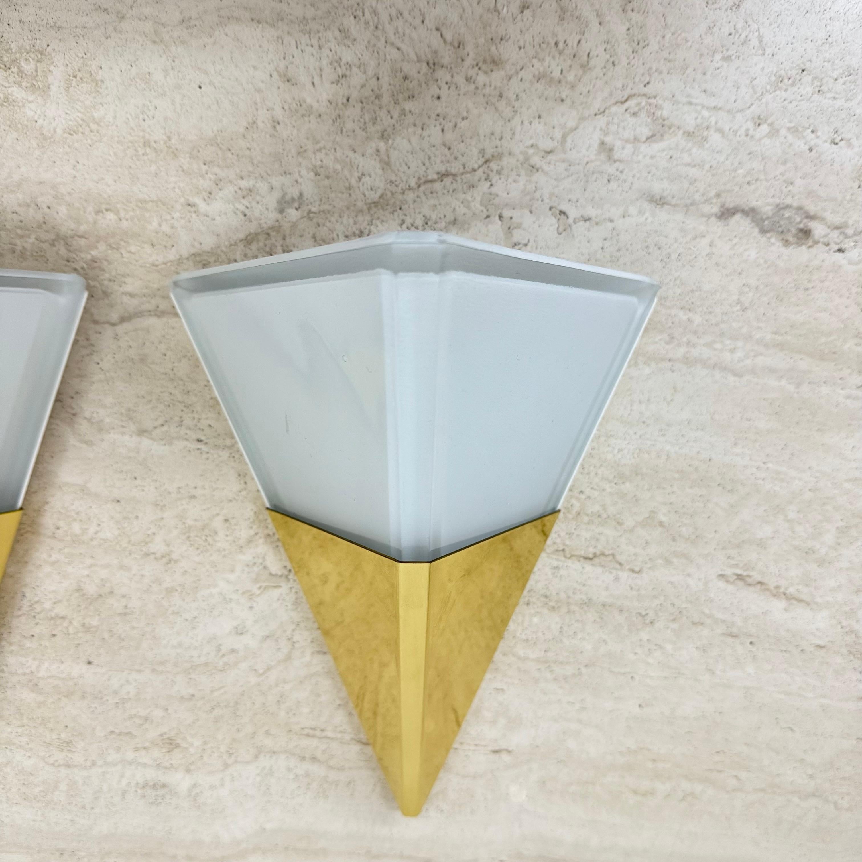 2er Set Glashütte Limburg Wandlampen Wandleuchter , 1970er Jahre im Angebot 5