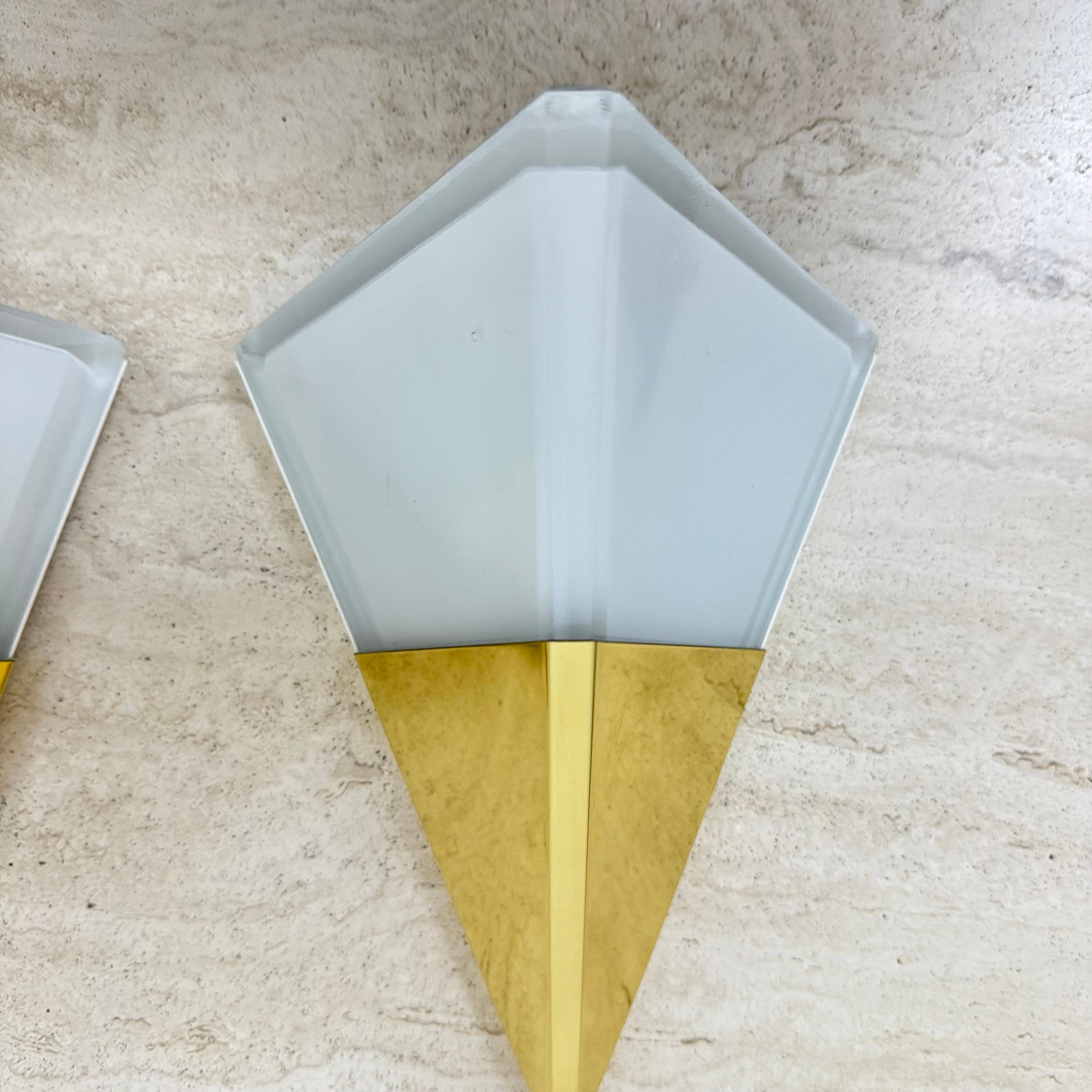 2er Set Glashütte Limburg Wandlampen Wandleuchter , 1970er Jahre im Angebot 6