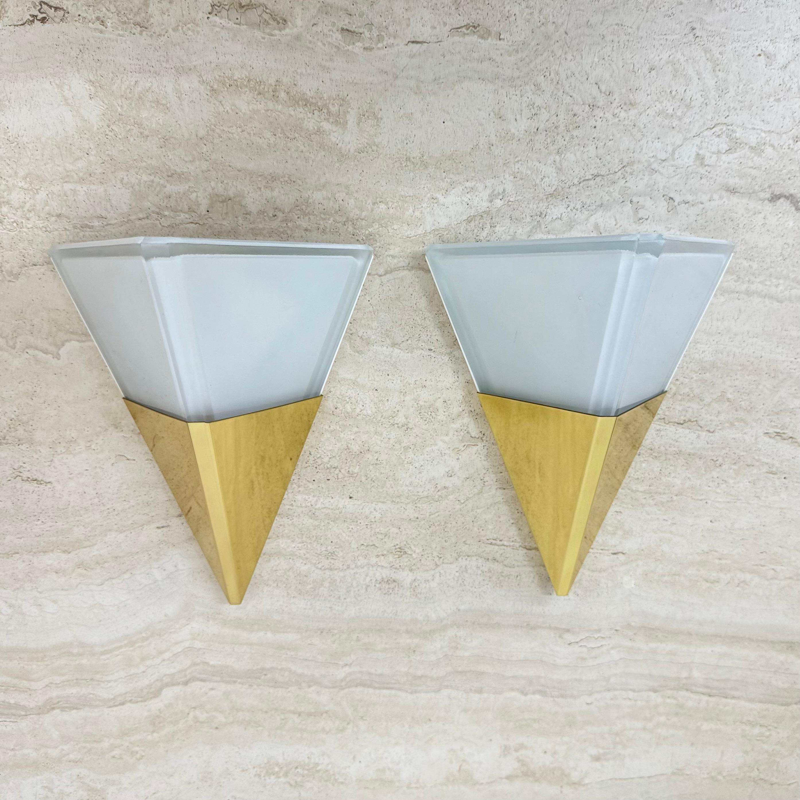 2er Set Glashütte Limburg Wandlampen Wandleuchter , 1970er Jahre im Angebot 7