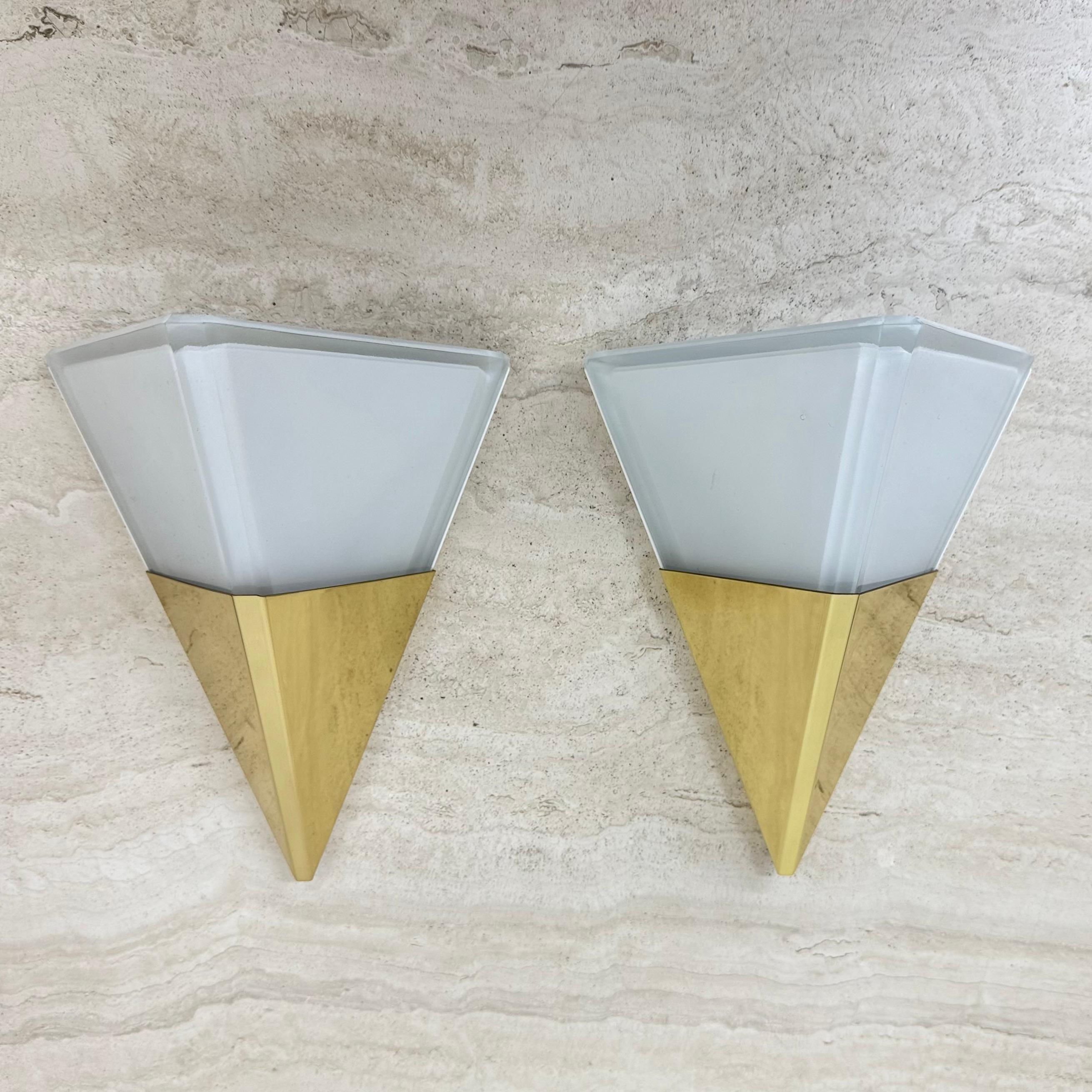2er Set Glashütte Limburg Wandlampen Wandleuchter , 1970er Jahre im Angebot 8
