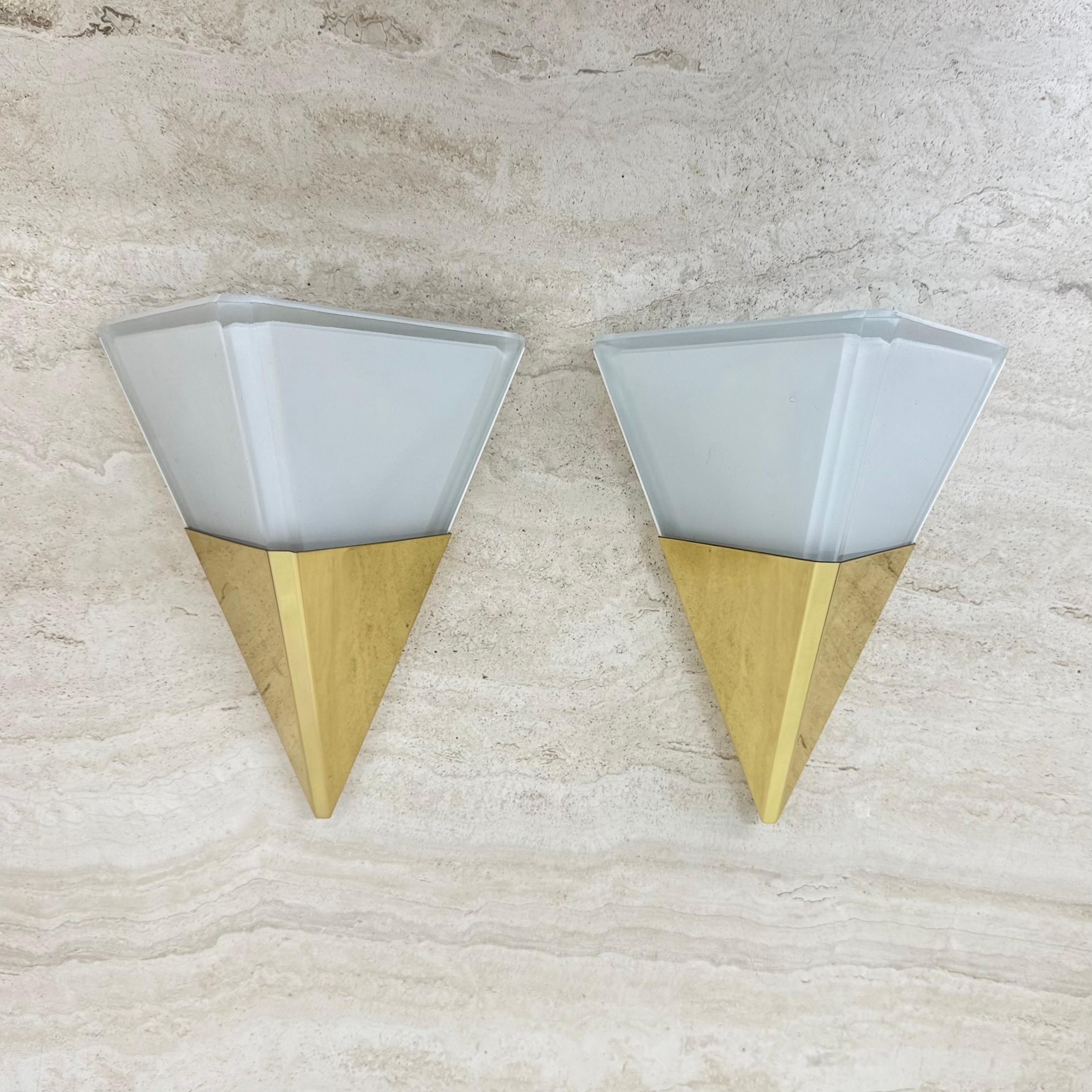 2er Set Glashütte Limburg Wandlampen Wandleuchter , 1970er Jahre im Angebot 9