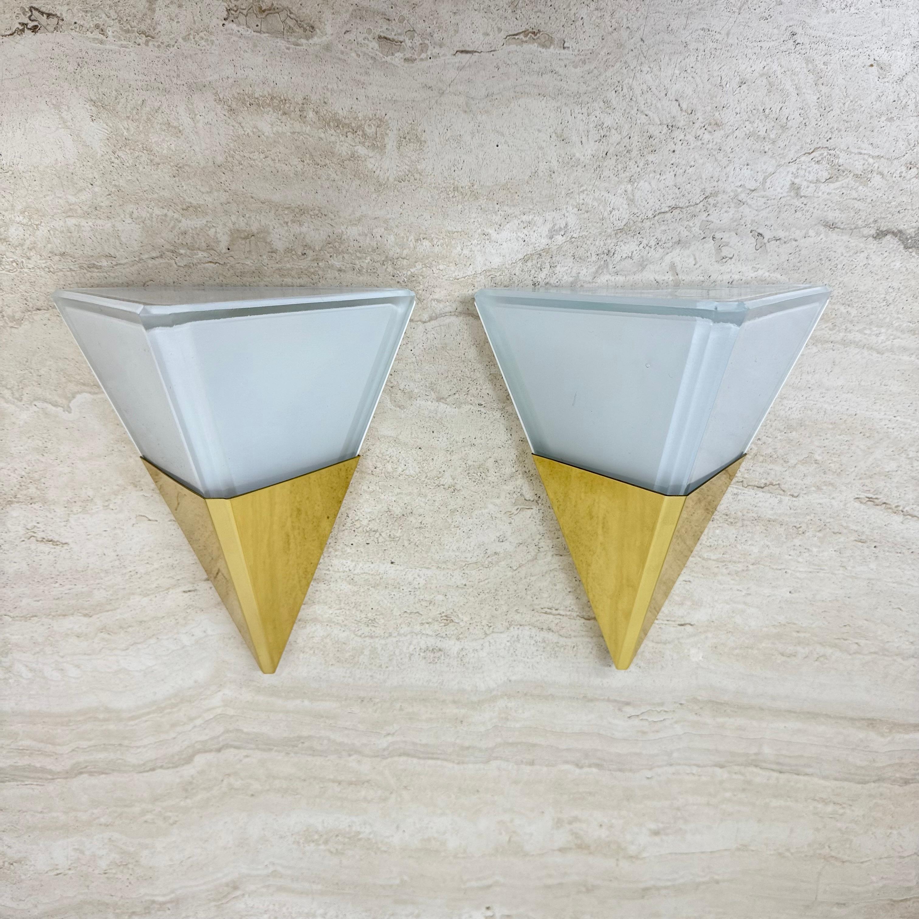 2er Set Glashütte Limburg Wandlampen Wandleuchter , 1970er Jahre im Angebot 11