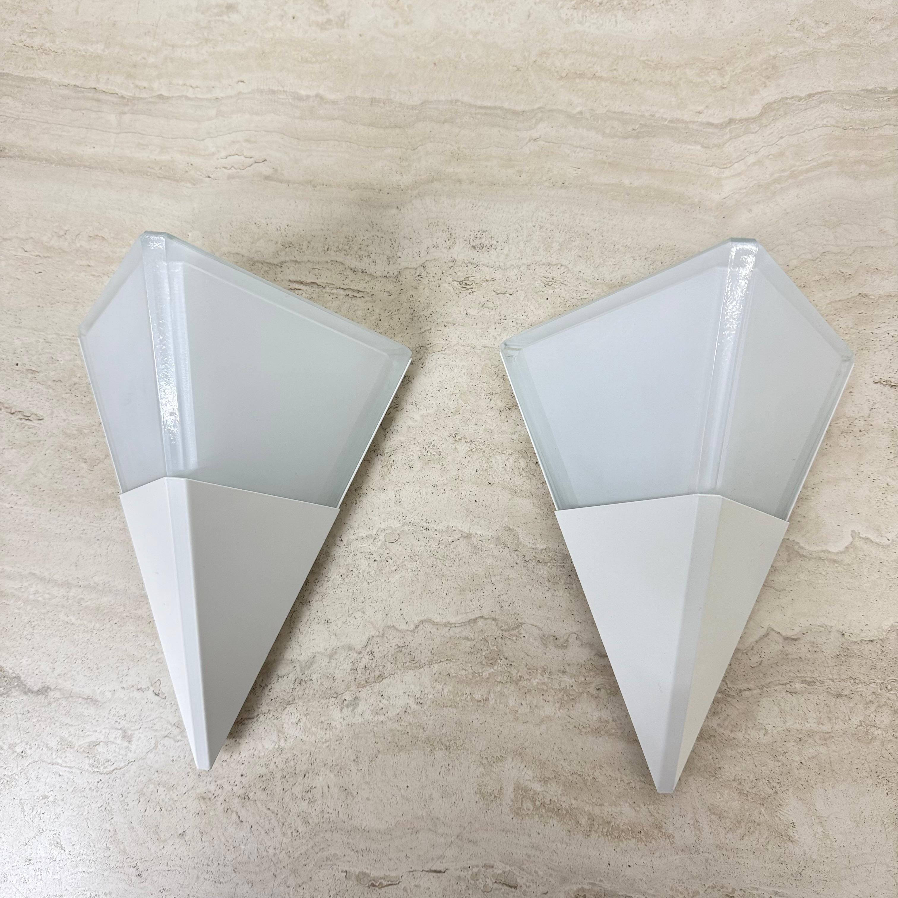 2er Set Glashütte Limburg Wandlampen Wandleuchter , 1970er Jahre (Moderne der Mitte des Jahrhunderts) im Angebot