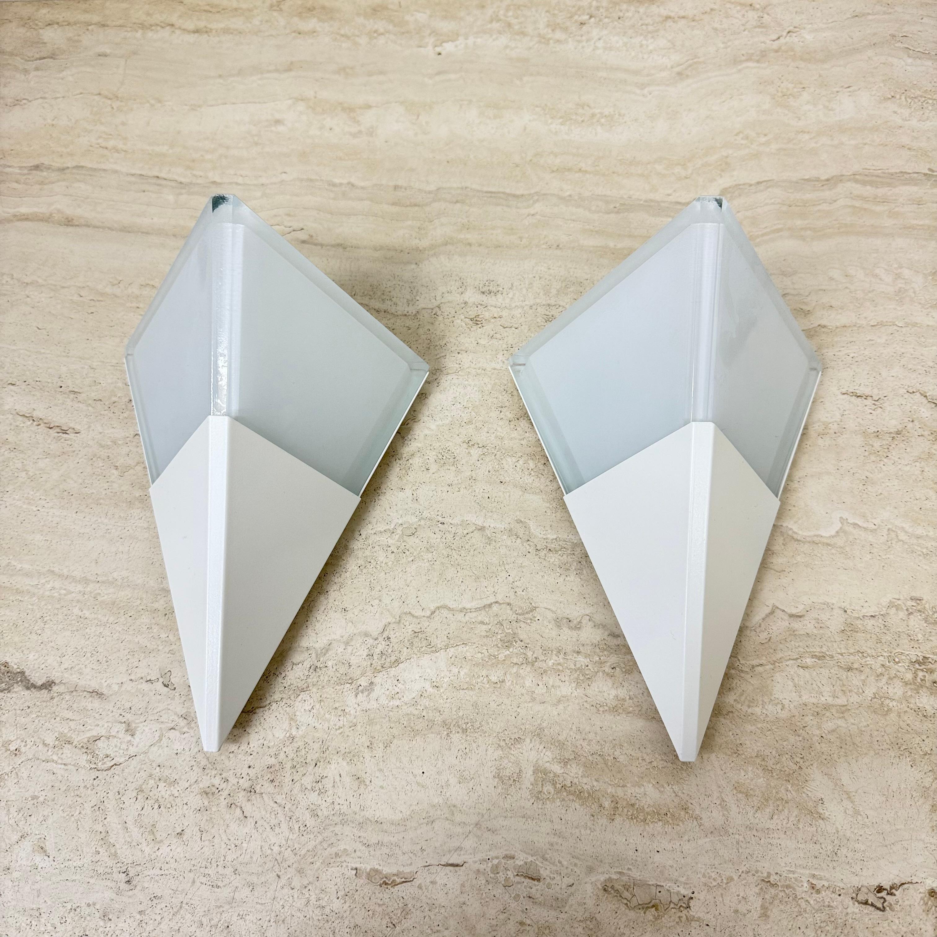 2er Set Glashütte Limburg Wandlampen Wandleuchter , 1970er Jahre im Angebot 1