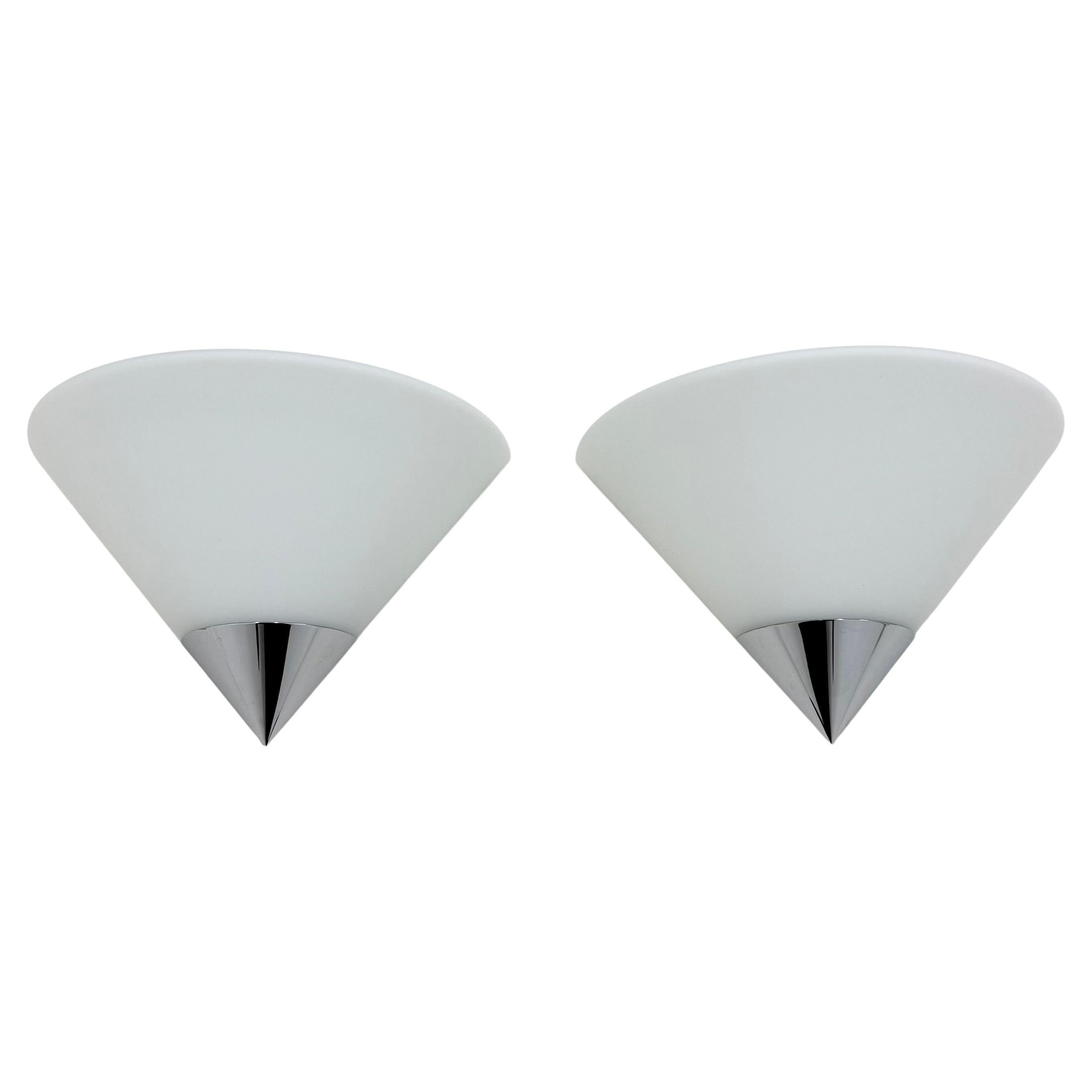 2er Set Glashütte Limburg Wandlampen Wandleuchter , 1970er Jahre