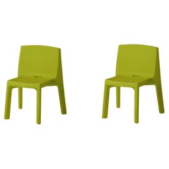 Set Of 2 Lime Green Q4 Chairs by Jorge Najera