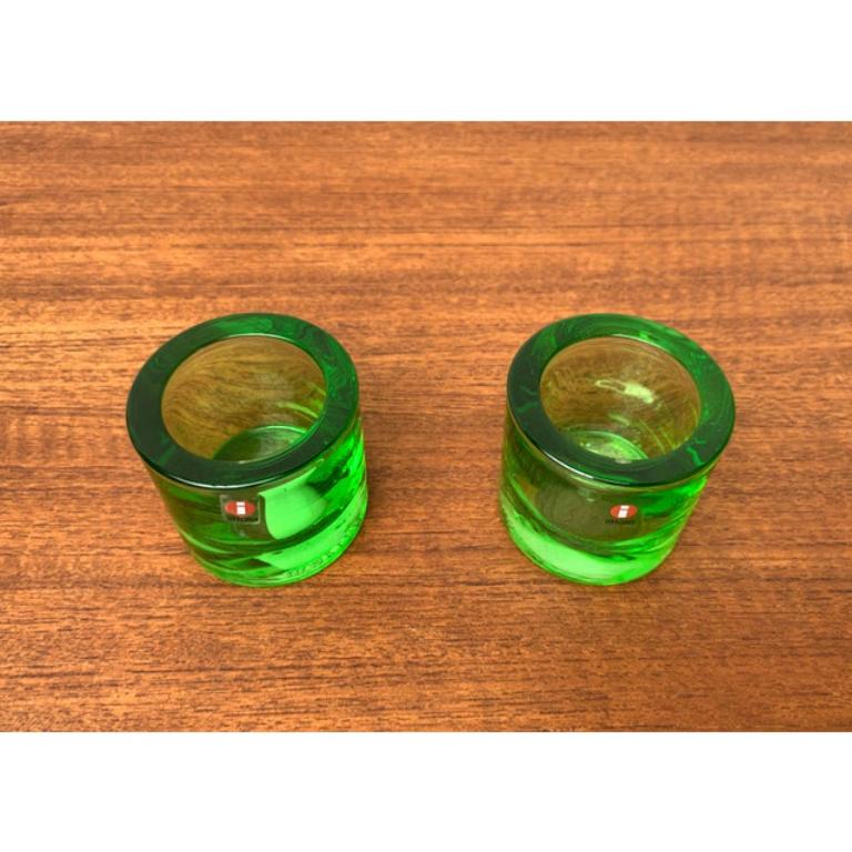 2er-Set Lime Kivi Votiv Marimekko-Kerzenhalter von Heikki Orvola für Littala (Finnisch) im Angebot