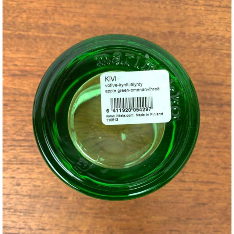 2er-Set Lime Kivi Votiv Marimekko-Kerzenhalter von Heikki Orvola für Littala (Glas) im Angebot