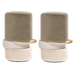 Set of 2 Lipstick Bar Stools by Royal Stranger