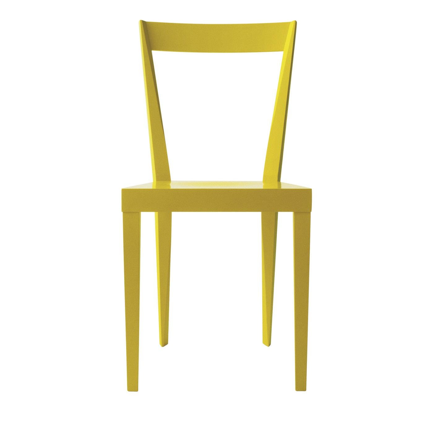 Italian Set of 2 Livia Light Yellow Chairs by Giò Ponti