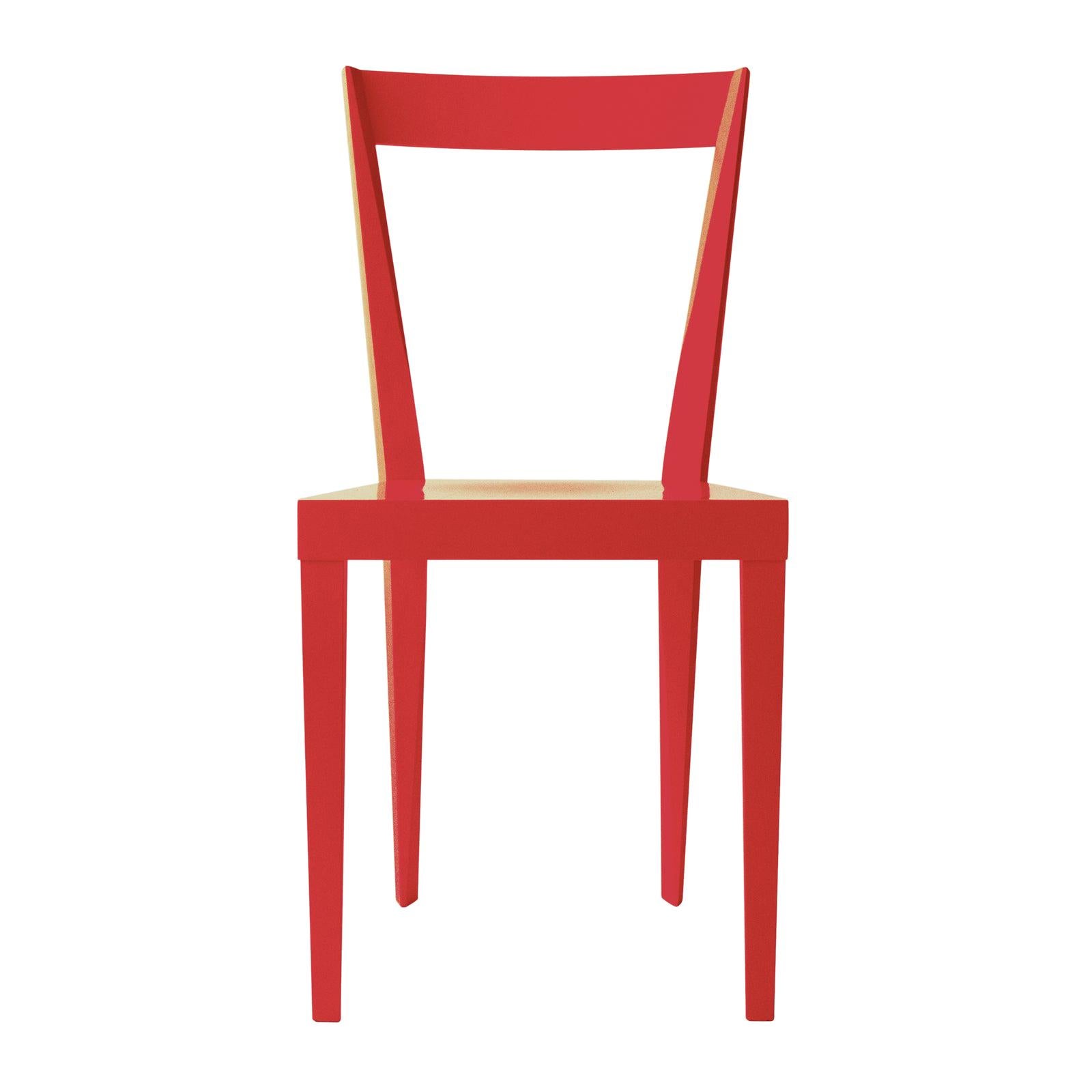 Set of 2 Livia Red Chairs by Giò Ponti