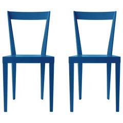Set of 2 Livia Teal Chairs by Gio Ponti