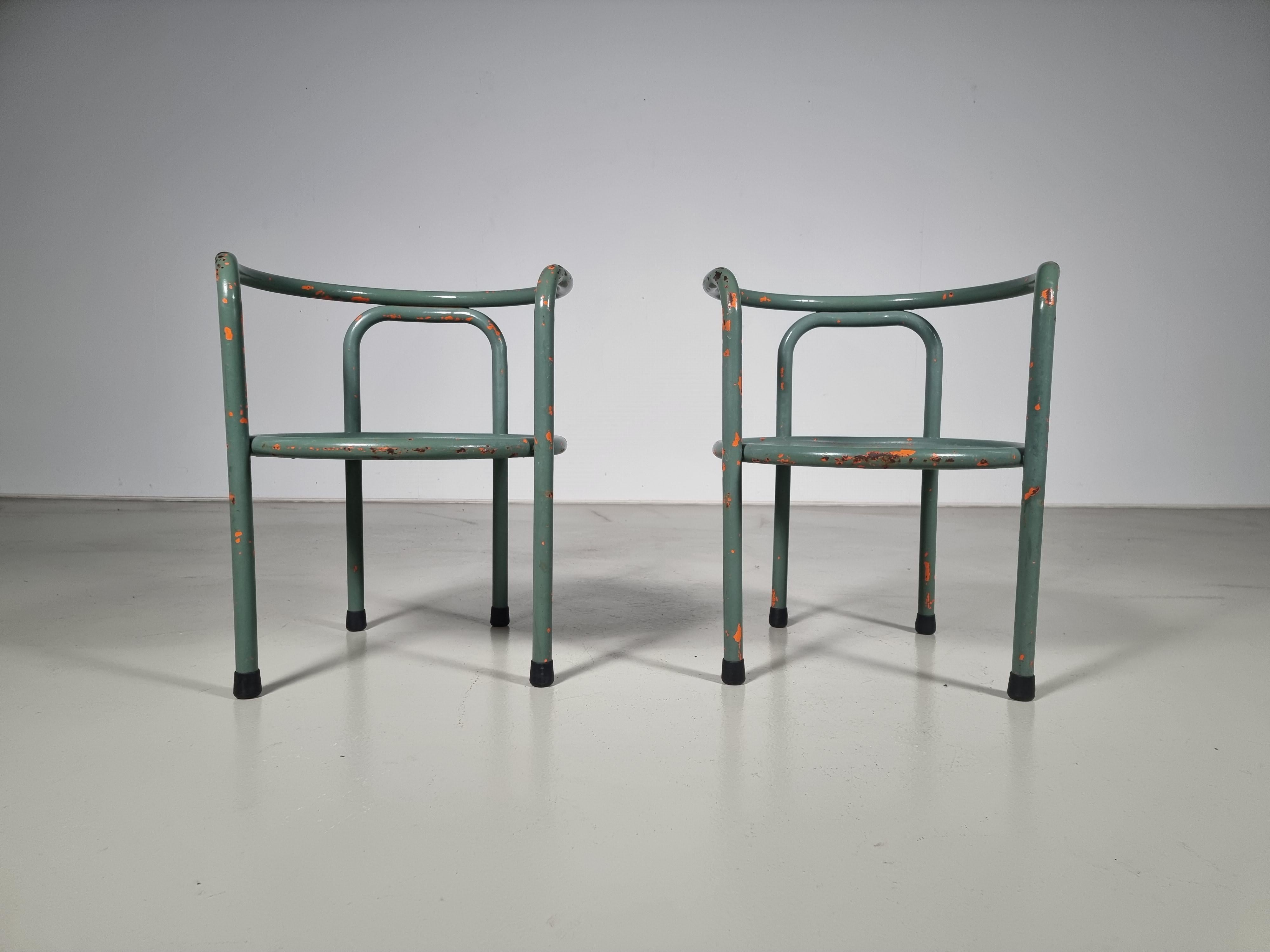 Set of 2 Locus Solus chairs by Gae Aulenti for Poltronova, 1960s 4