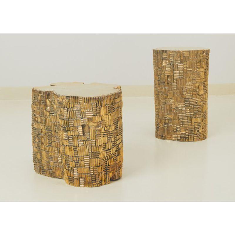 Set of 2 Log Stools, S & L by Masaya For Sale 3