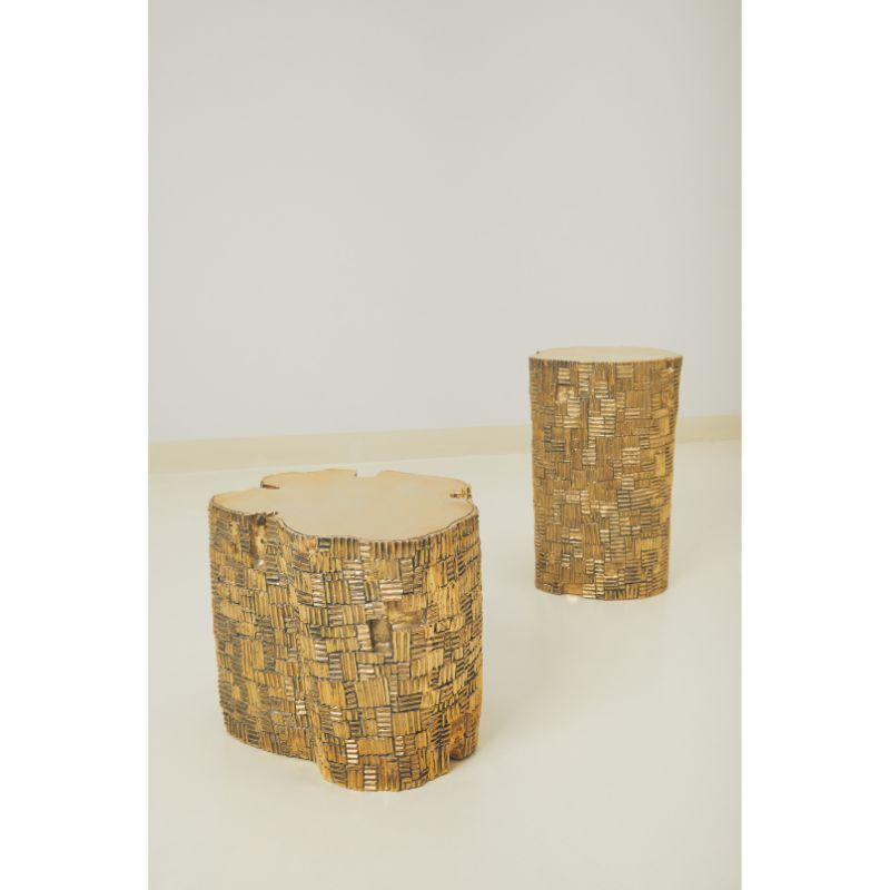 2 Hocker aus Holz, S & L by Masaya (Postmoderne) im Angebot