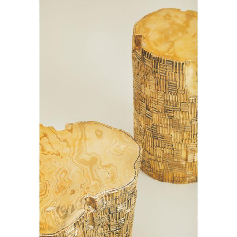Contemporary Set of 2 Log Stools, S & L by Masaya