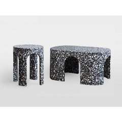 2er-Set Loggia Terrazzo Beistell- und Couchtisch