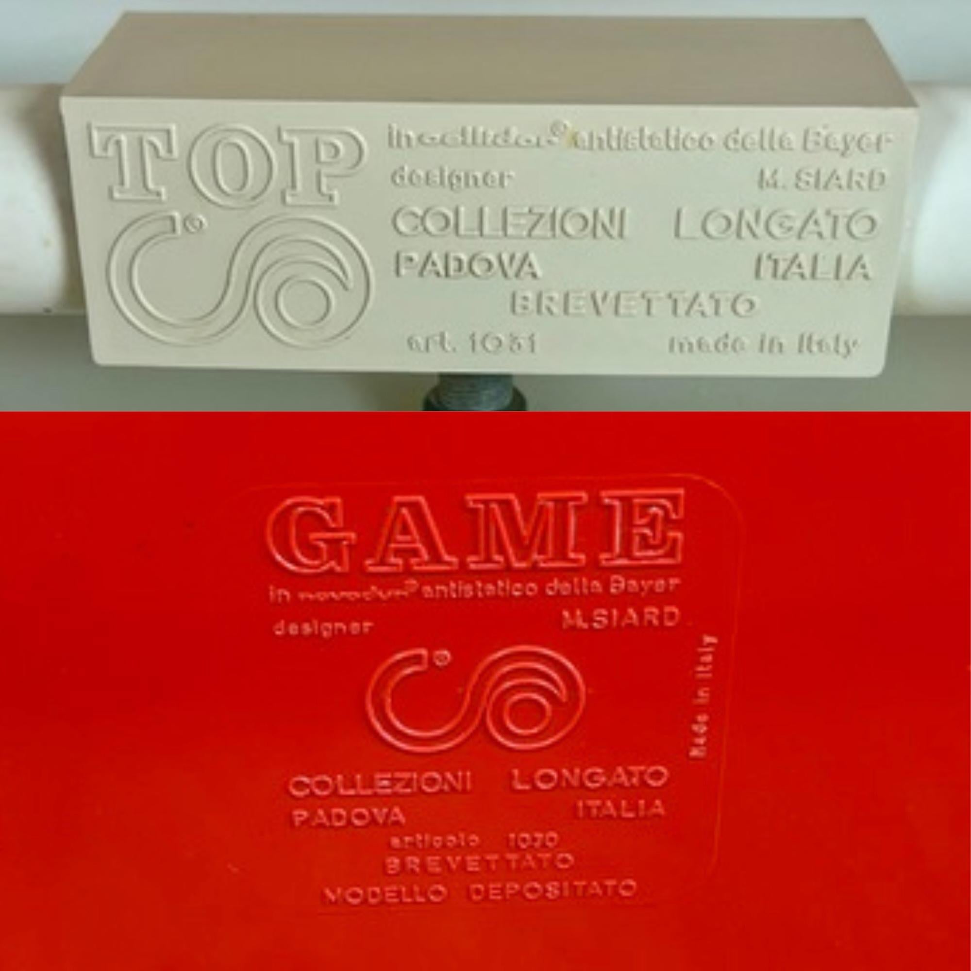 Set of 2 Longato 'Game' Bar Carts / Side Tables in Red with integrated Lights 3