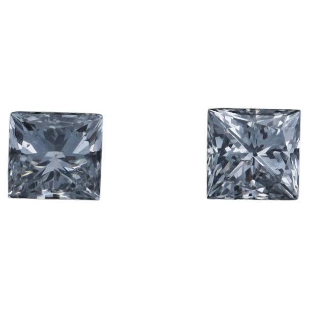 Set of 2 Loose Diamonds - Princess 1.41ctw GIA H SI1-SI2 Pair