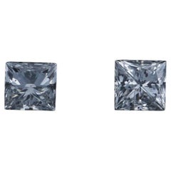 Lote de 2 Diamantes Sueltos - Pareja Princesa 1,41ctw GIA H SI1-SI2