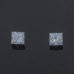 Set of 2 Loose Diamonds - Princess Cut .53ctw E-F VS1-VS2 Matched Pair