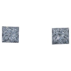 Set di 2 diamanti sciolti - Taglio principessa .53ctw E-F VS1-VS2 Coppia abbinata