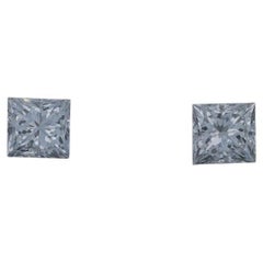 Set of 2 Loose Diamonds - Princess Cut .53ctw E-F VS1-VS2 Matched Pair