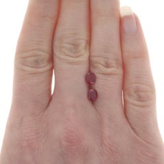 Set of 2 Loose Rubies - Oval 1.47ctw Red Matched Pair