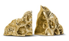 Set Of 2 Lotus Brass Bookstands by MAEVE