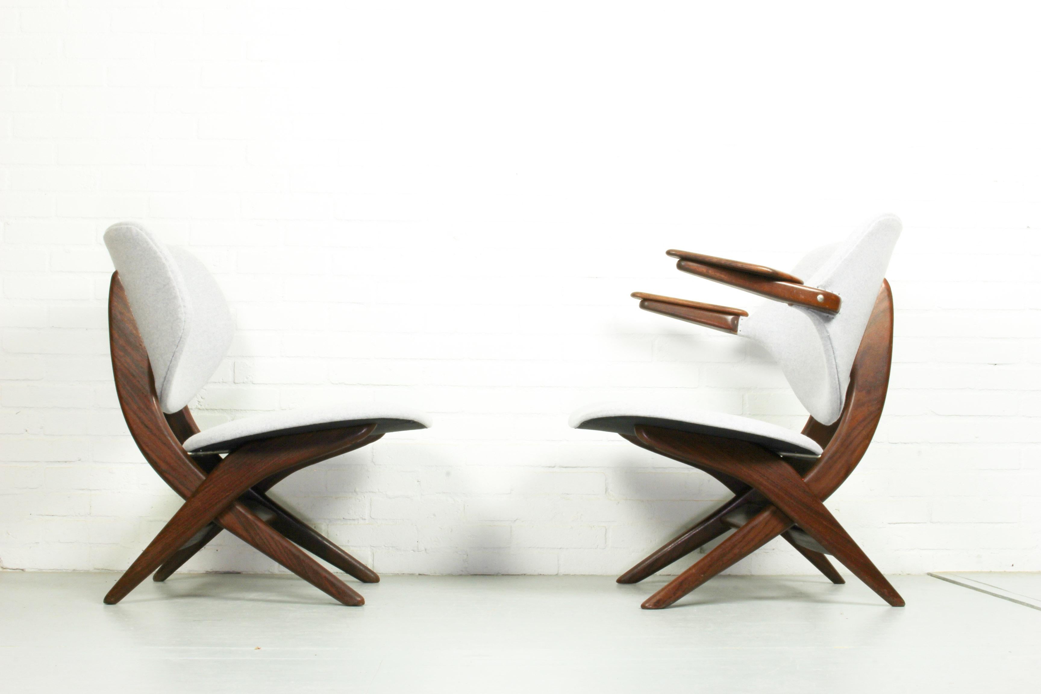 2 Sessel von Louis Van Teeffelen für Webe Easy Chairs 