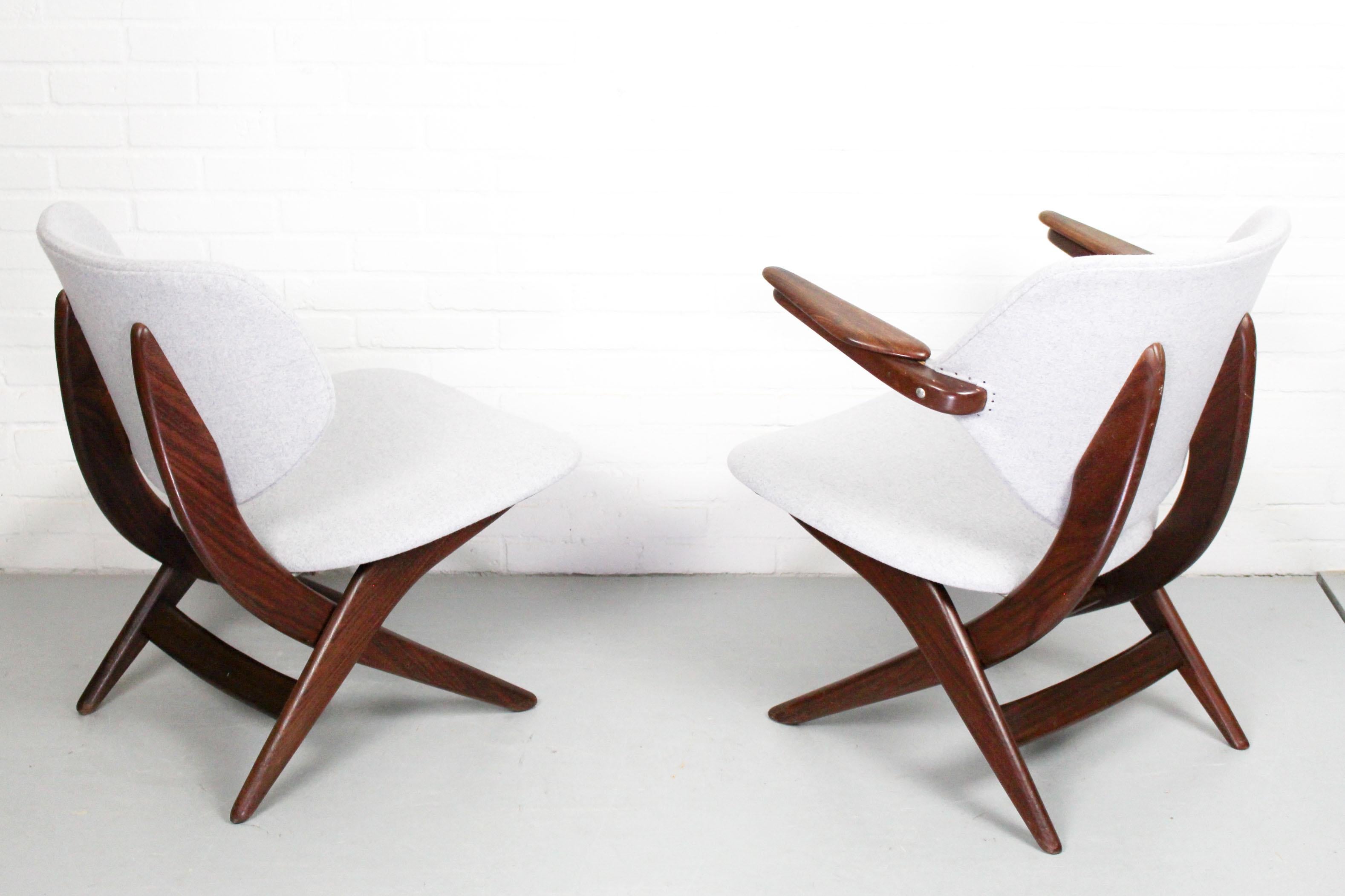 2 Sessel von Louis Van Teeffelen für Webe Easy Chairs 
