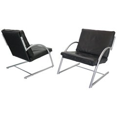 Set of 2 Lounge Armchairs by Gerard Van Den Berg for Rohe Noordwolde, 1980s