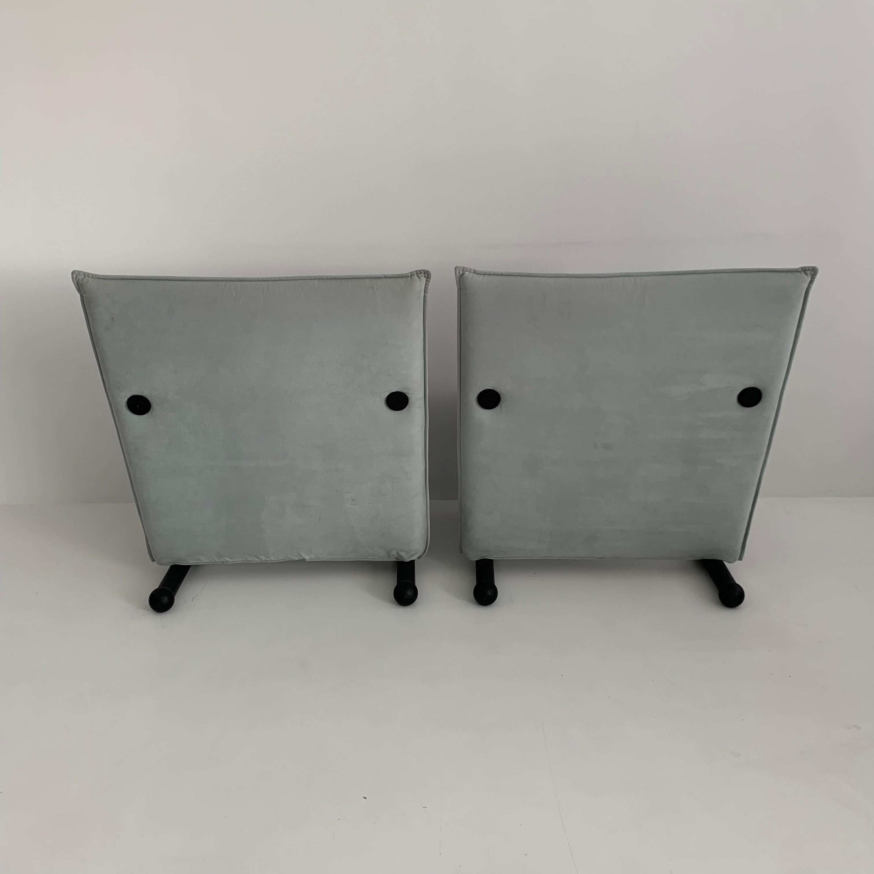 Set of 2 Lounge Chairs Burkhard Vogtherr for Arflex T-Line, 1980’s For Sale 11