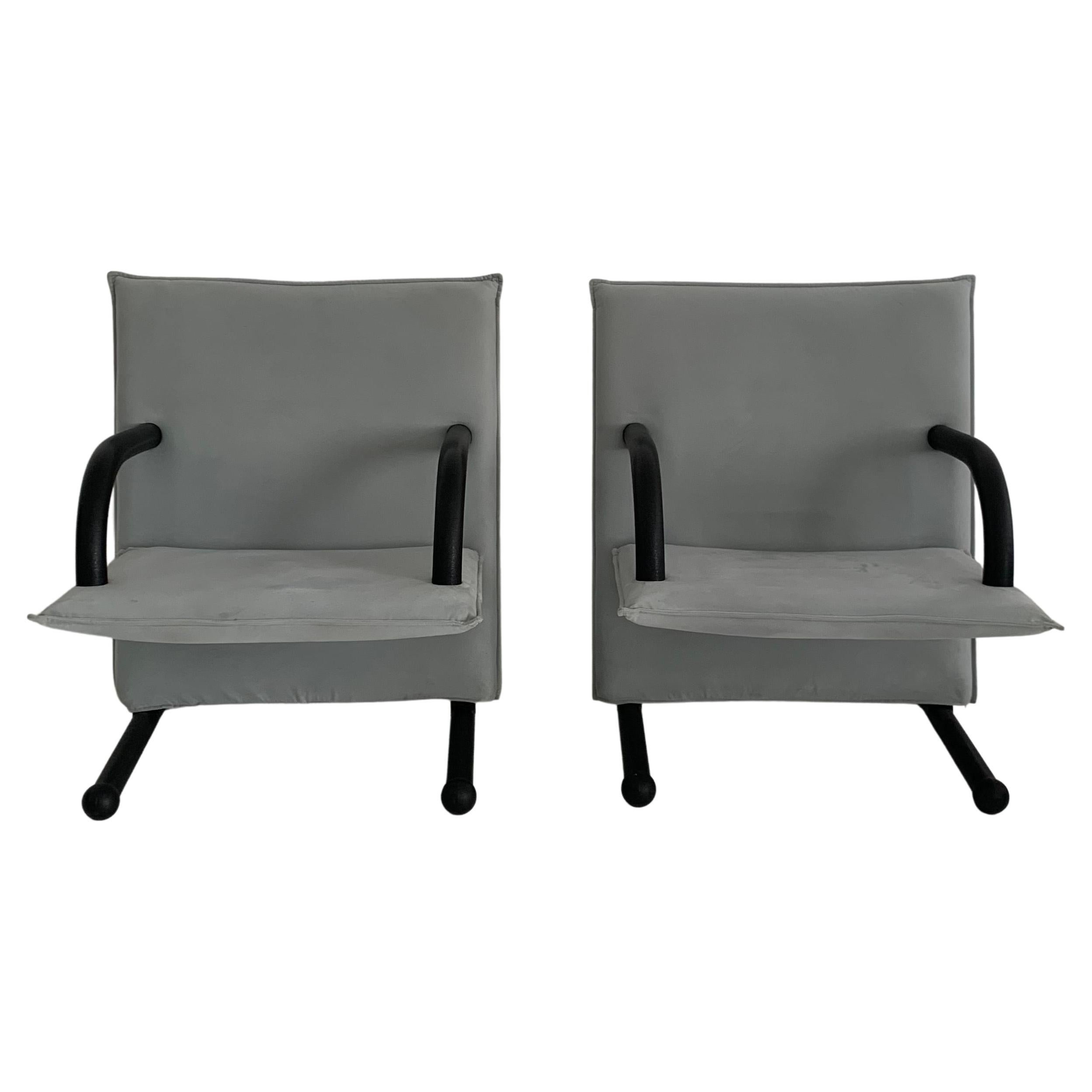 Set of 2 Lounge Chairs Burkhard Vogtherr for Arflex T-Line, 1980’s