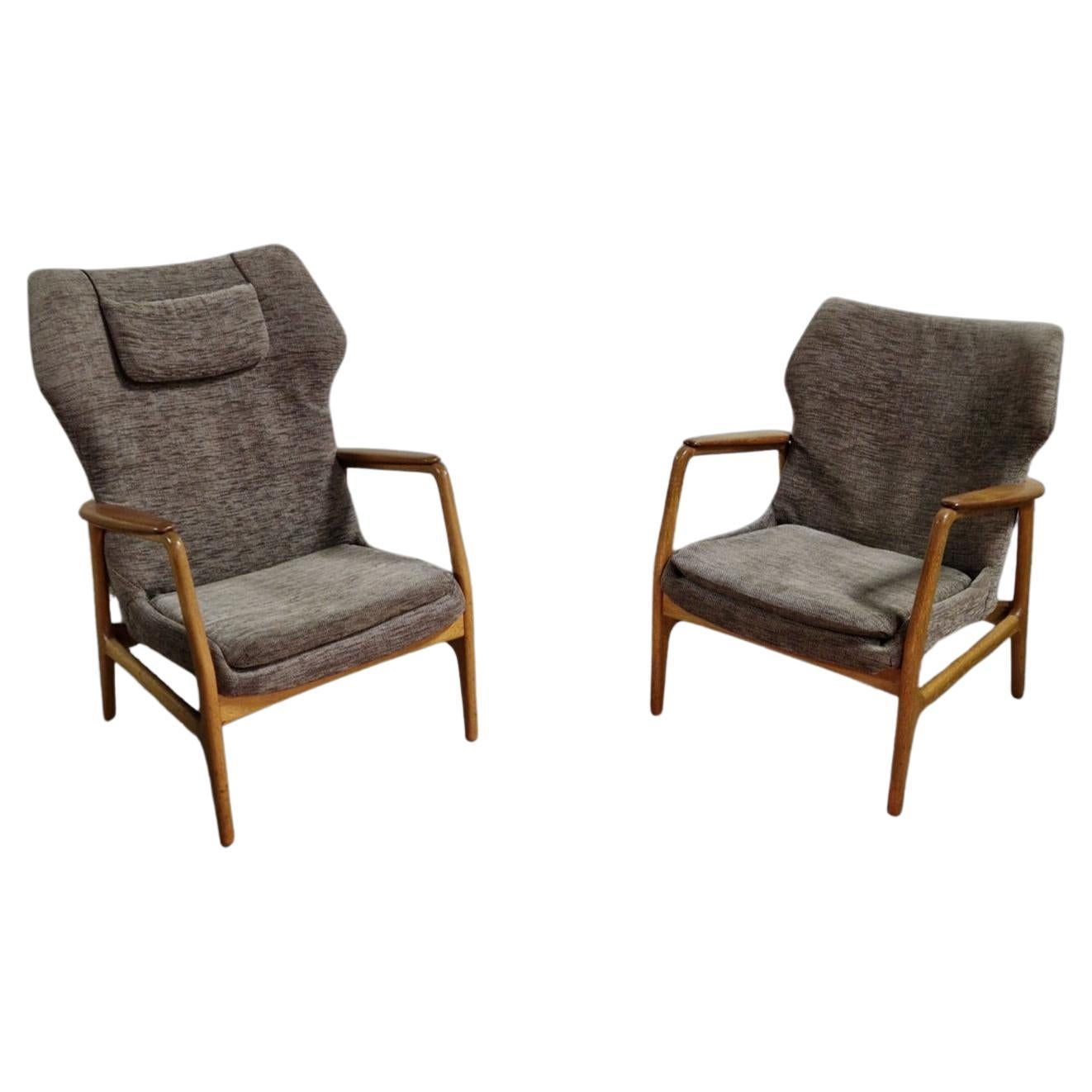 Set of 2 lounge chairs by Aksel Bender Madsen for Bovenkamp, Netherlands 1960s