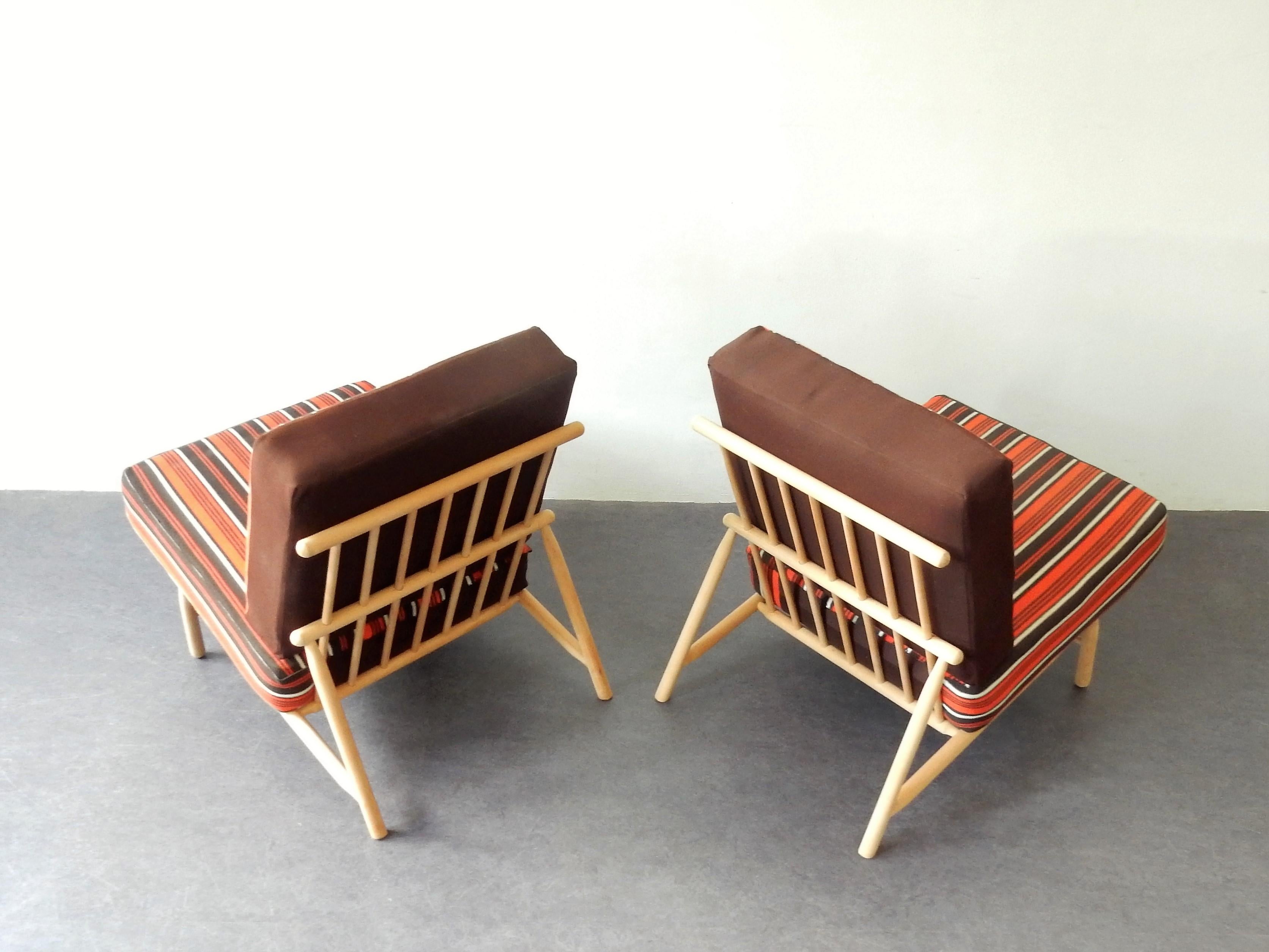 Mid-Century Modern Set of 2 Lounge Chairs by Alf Svensson for DUX, Sweden, 1950s