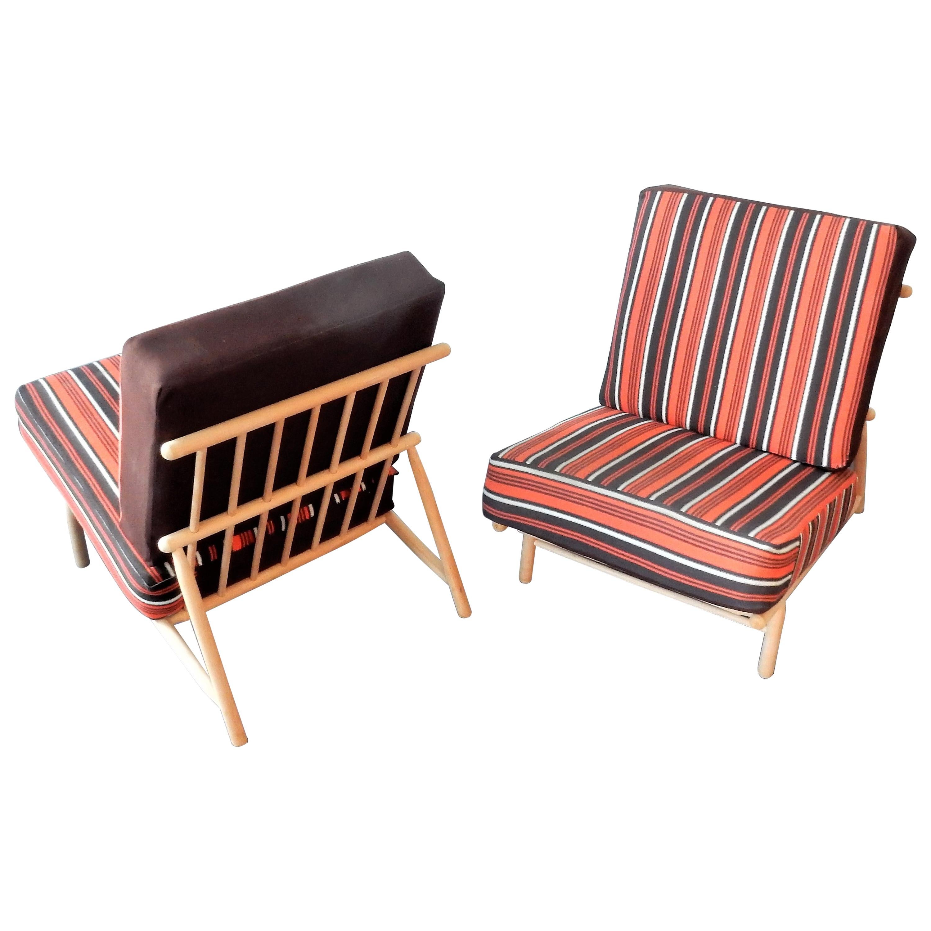 Set of 2 Lounge Chairs by Alf Svensson for DUX, Sweden, 1950s
