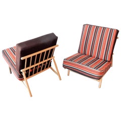 Set of 2 Lounge Chairs by Alf Svensson for DUX, Sweden, 1950s